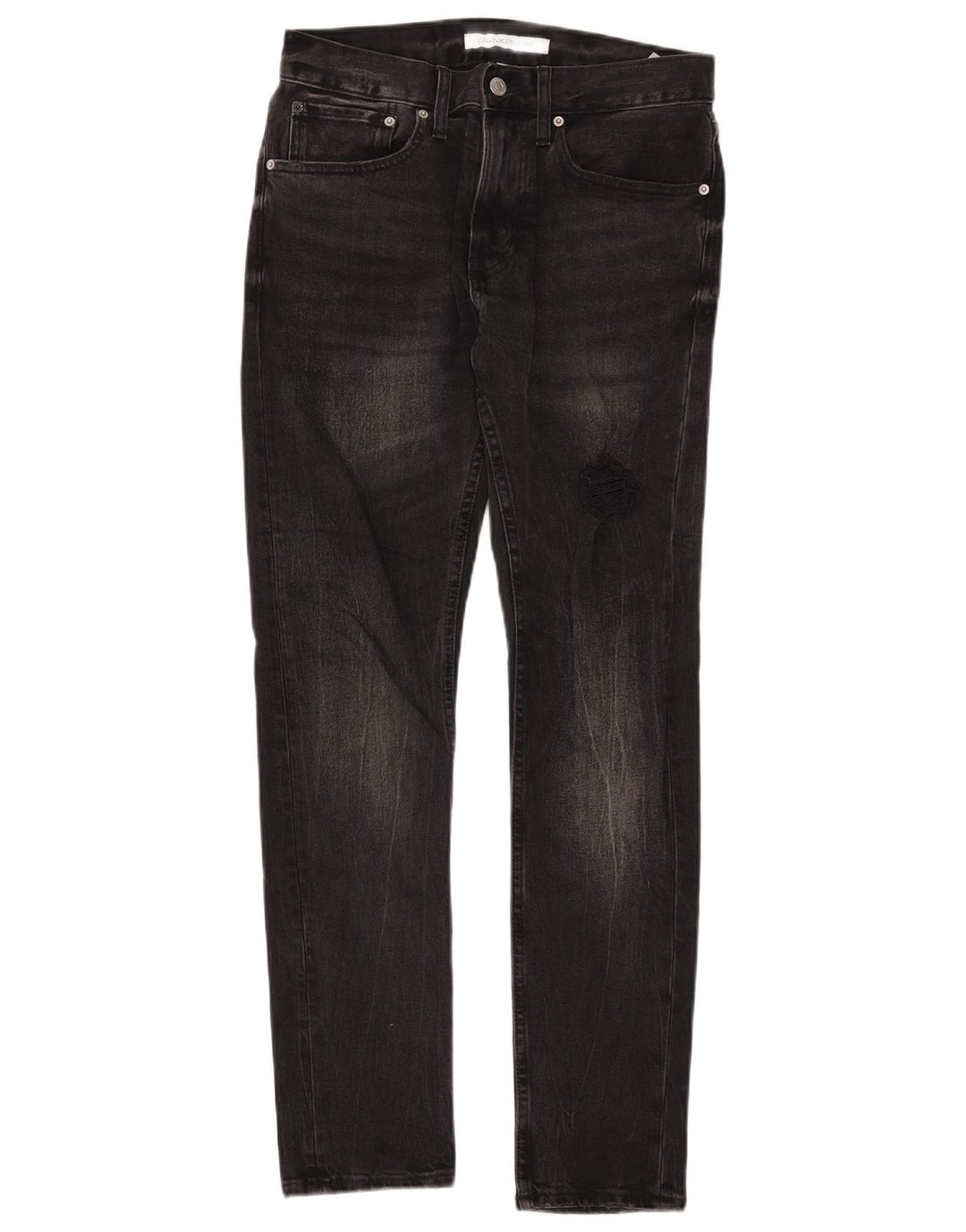 Calvin Klein Herren Slim Jeans W29 L32 Schwarze Baumwolle