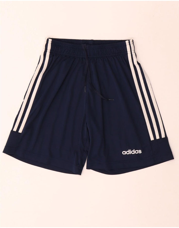ADIDAS Damen Aeroready Sport Shorts UK 8 Small Marineblau Polyester