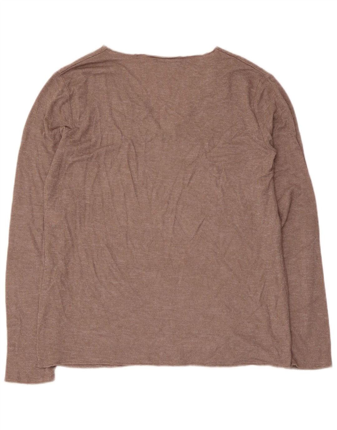 Zara Damen Bluse Top UK 14 Große braune Viskose