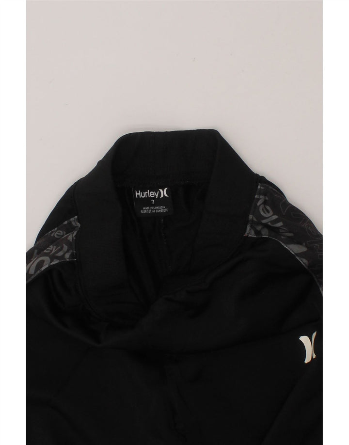 HURLEY Boys Graphic Tracksuit Trousers Joggers 6-7 Years  Black Polyester Vintage Hurley and Second-Hand Hurley from Messina Hembry 