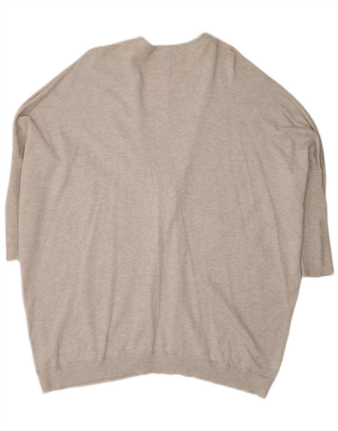 Zara Damen-Strickjacke, übergroß, lang, Gr. 14, Mittelbeige