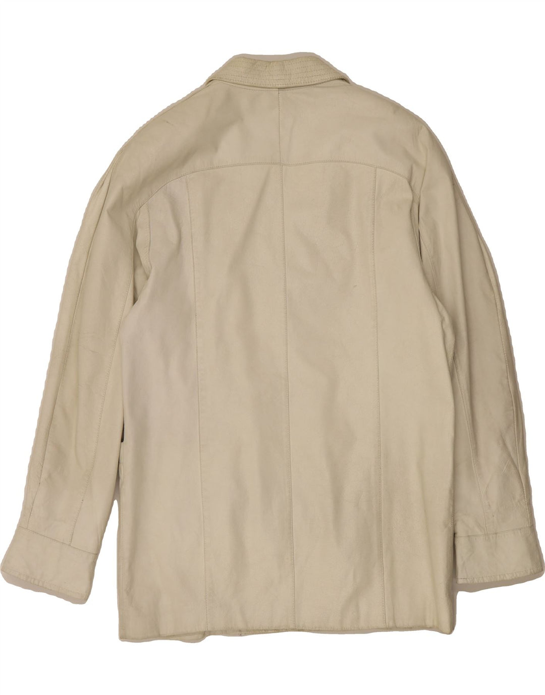 L.LAMBERTAZZI Womens Double Breasted Jacket IT 42 Medium Grey Leather Vintage L.Lambertazzi and Second-Hand L.Lambertazzi from Messina Hembry 