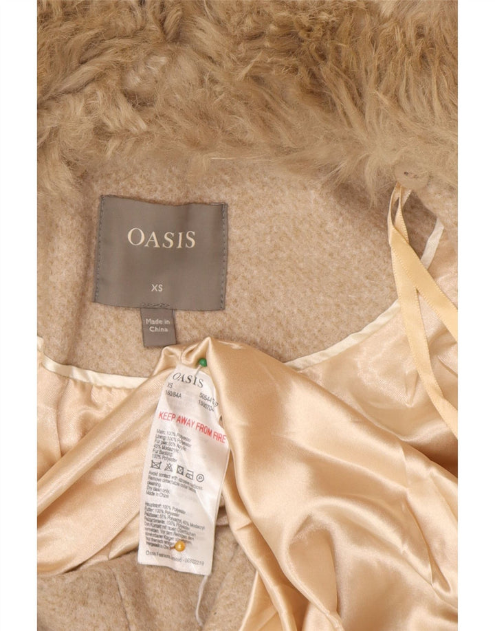 Oasis Damenmantel UK 6 XS Beige Polyester