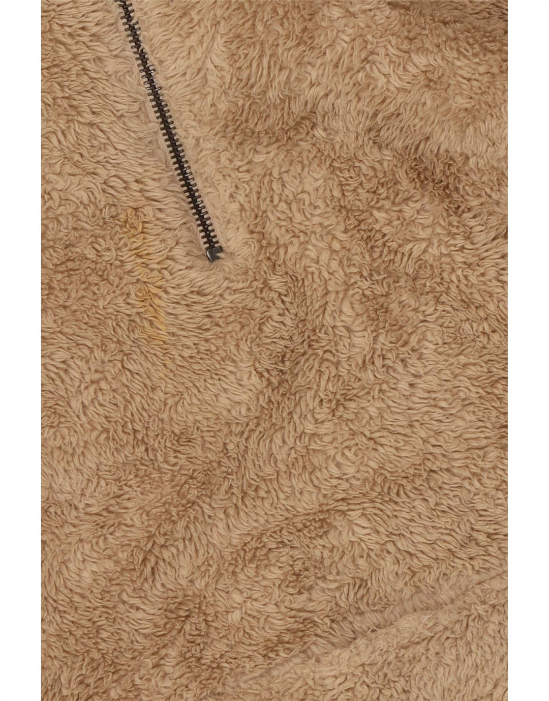 ZARA Herren-Fleecepullover mit Kapuze, Größe L, Beige