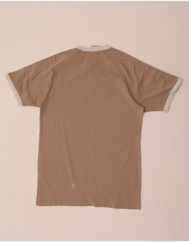 Adidas Herren T-Shirt Top Small Braun Baumwolle Retro