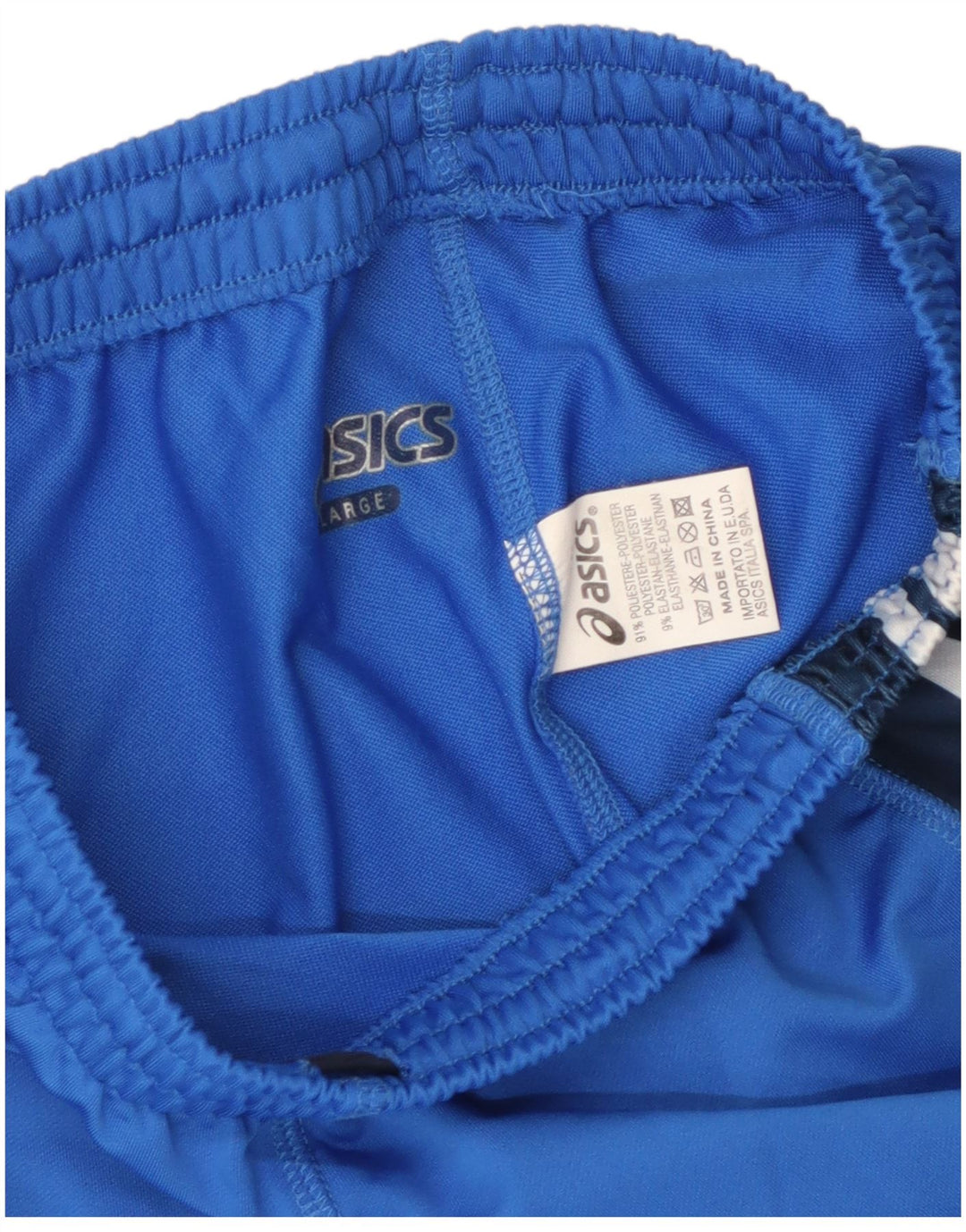 Asics Herren-Sportshorts, groß, blaues Farbblock-Polyester