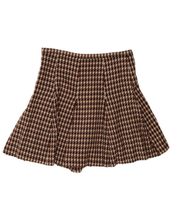 i Blues Damen Cullotes Shorts UK 8 Small W27 Braun karierte Wolle