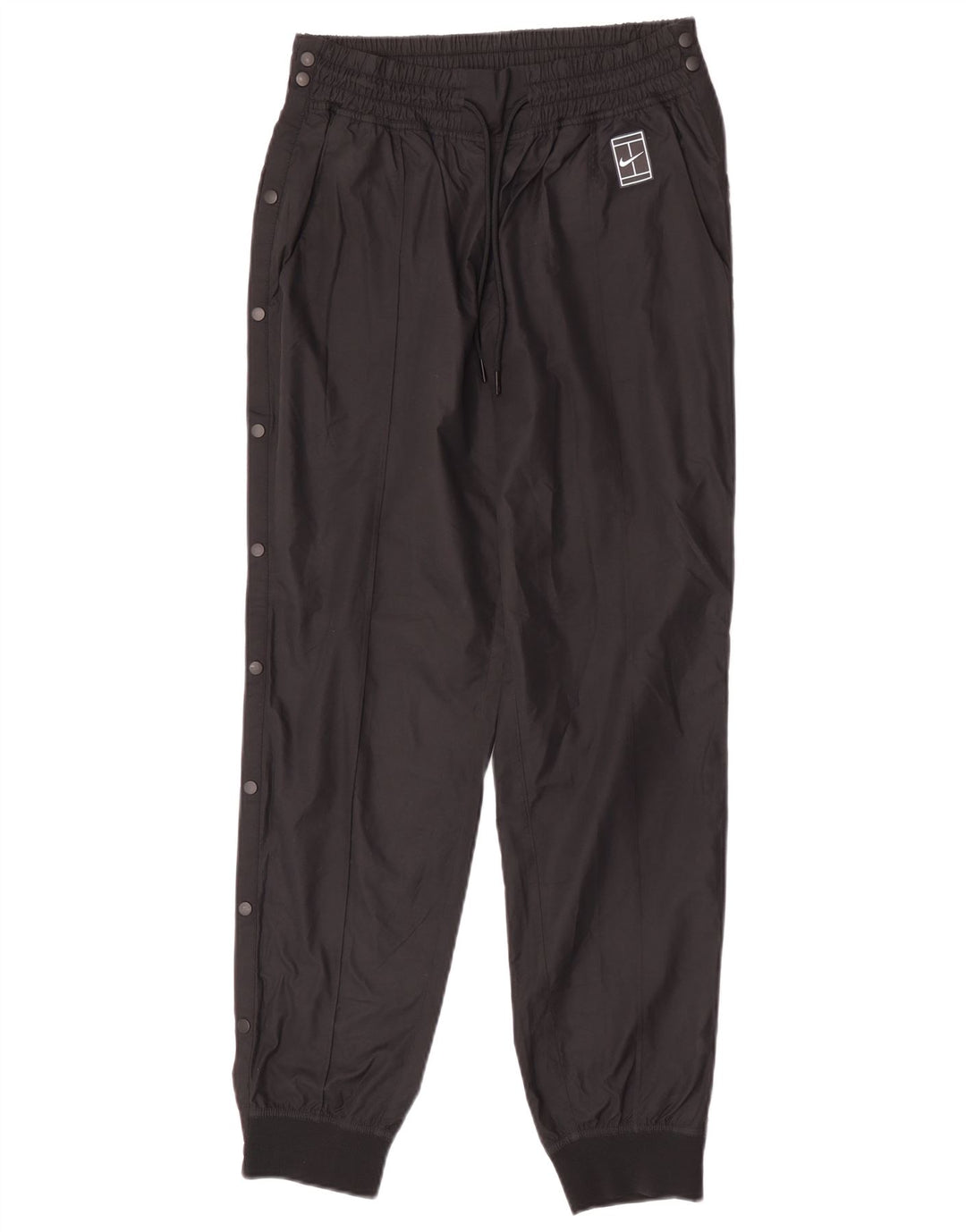 Nike Damen Joggers Wasserdichte Hose UK 12 Medium Schwarz Polyester