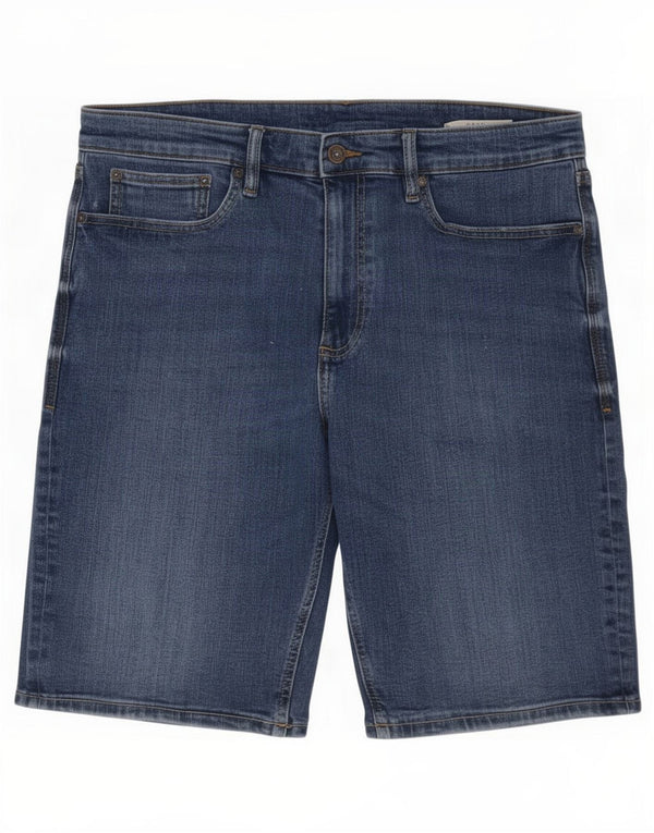Marks & Spencer Herren-Jeansshorts, Größe L, W34, Blau, Baumwolle