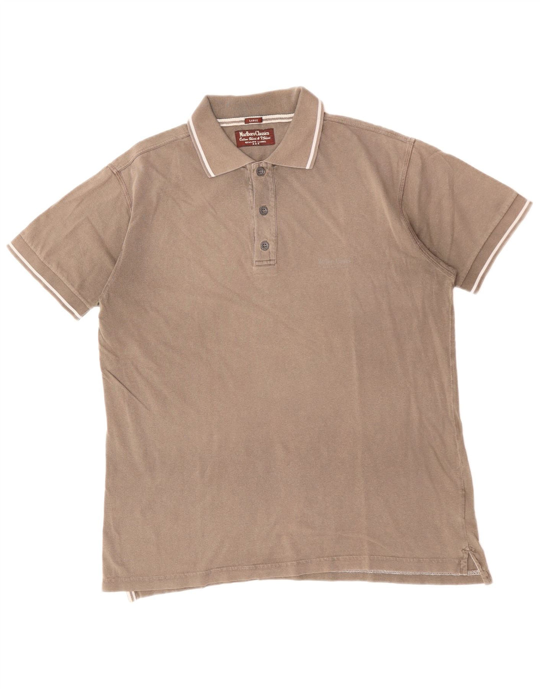 MARLBORO CLASSICS Herren-Poloshirt, groß, braune Baumwolle
