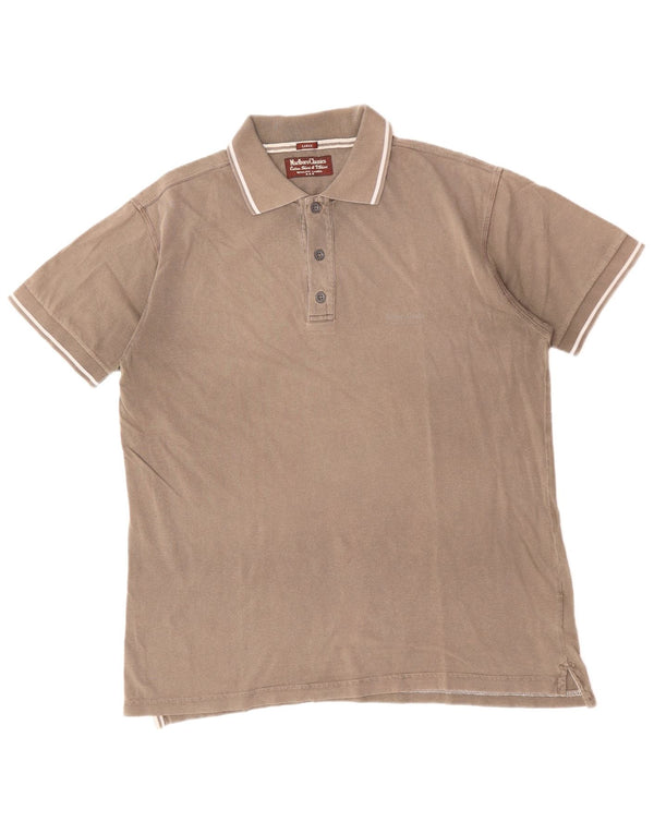 MARLBORO CLASSICS Herren-Poloshirt, groß, braune Baumwolle