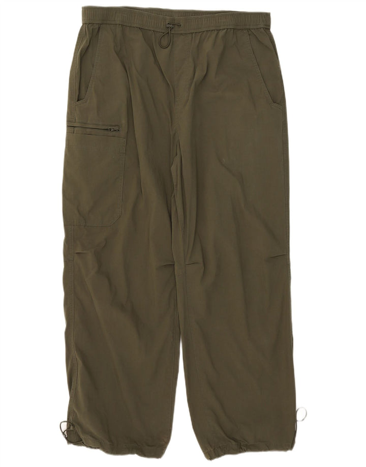 Marks & Spencer Herren-Cargohose, gerade, Größe L, W36, L28, Khaki, Baumwolle