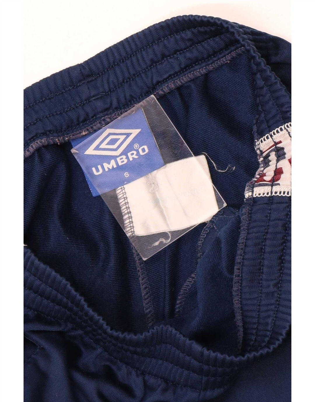Umbro Herren-Trainingshose mit Grafik, Größe S, marineblaues Farbblock-Polyester