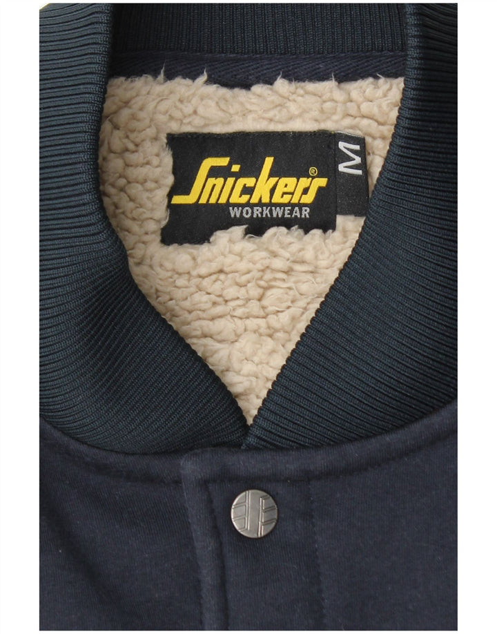 SNICKERS Herren Workwear Sherpa Varsity Jacke UK 38 Medium Marineblau Baumwolle