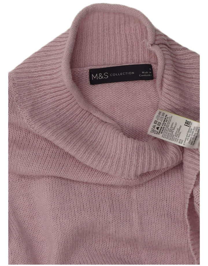 Marks & Spencer Damen-Pullover mit Rollkragen, Gr. 16, Rosa
