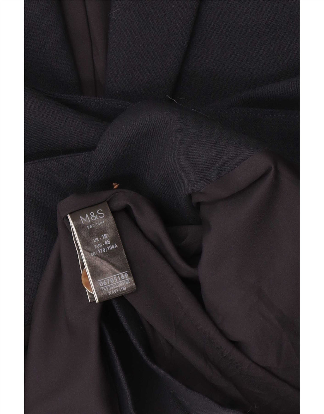Marks & Spencer Damen-Blazer mit 1 Knopf, übergroß, Gr. 18, XL, Marineblau