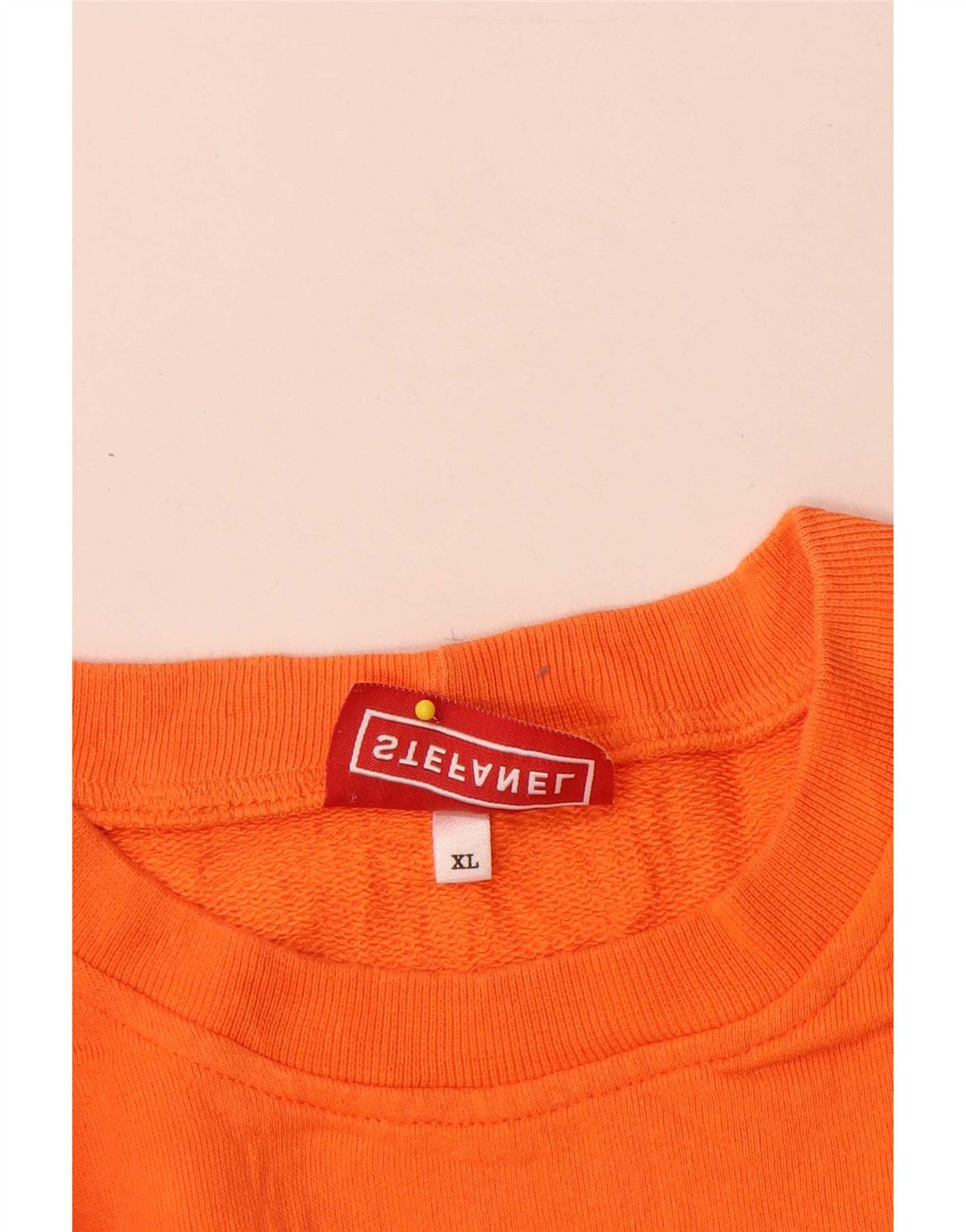 Stefanel Herren Grafik-Sweatshirt-Pullover XL Orange