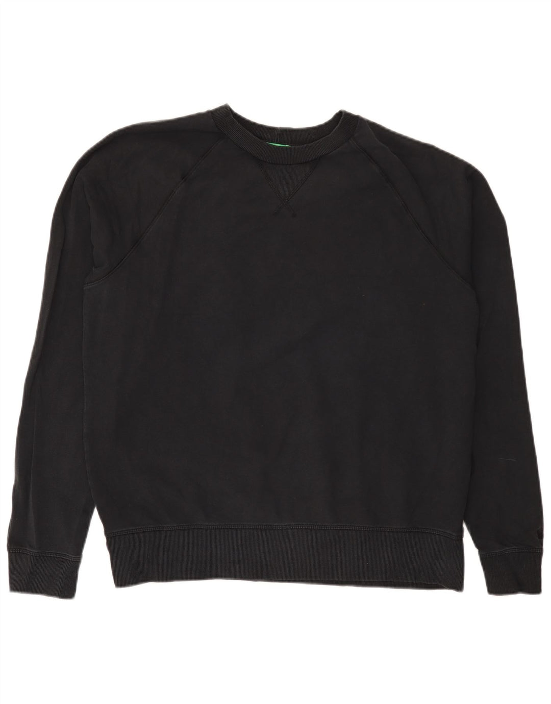Benetton Herren Sweatshirt Pullover XL Schwarz Baumwolle