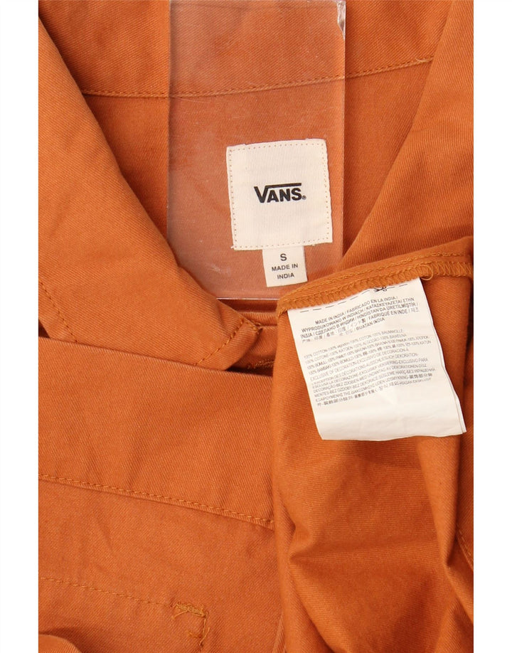 Vans Damen Crop Übergroße Bomberjacke UK 10 Small Orange Baumwolle