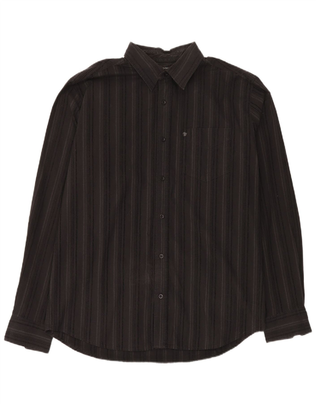 Wrangler Herrenhemd, groß, schwarz gestreift, Baumwolle