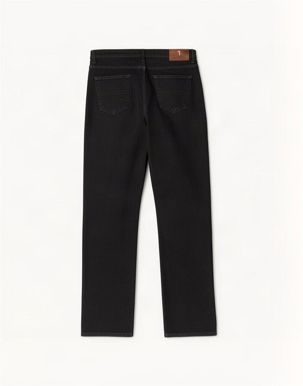 Trussardi Herren Straight Jeans W32 L32 Schwarze Baumwolle
