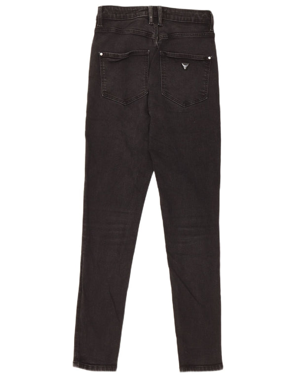Guess Damen High Rise Super Skinny Jeans W26 L27 Schwarze Baumwolle
