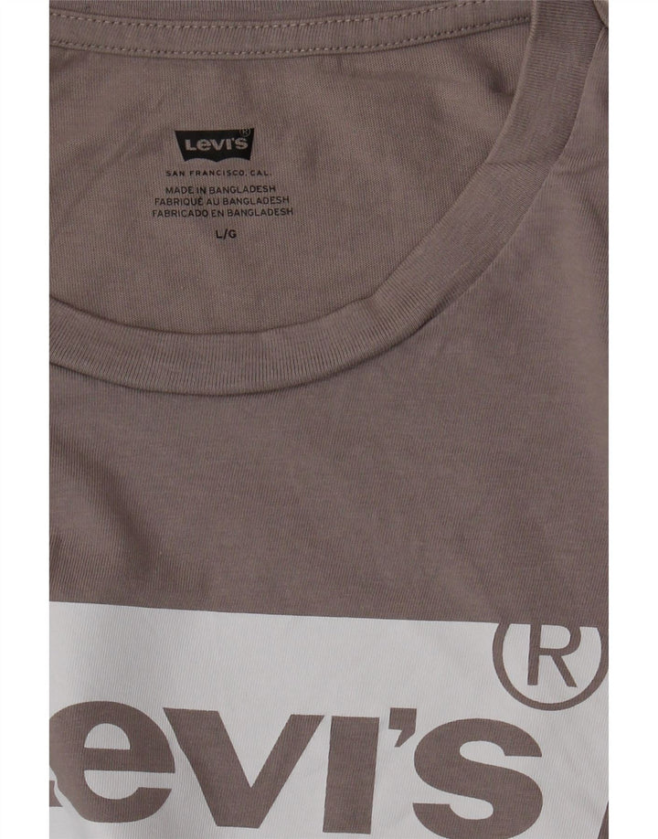 LEVI'S Mens Graphic T-Shirt Top Large Grey