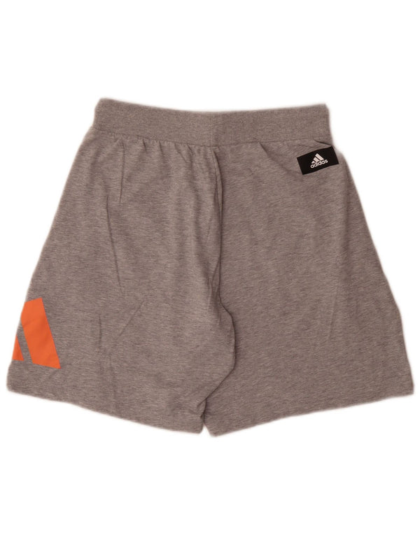 Adidas Damen Graphic Relaxed Fit Sport Shorts UK 14 Mittelgraue Baumwolle