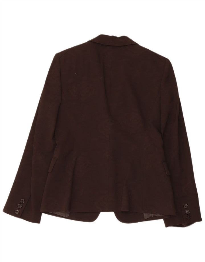 Aspesi Damen-Blazer mit 1 Knopf, IT 42, mittelbraune Wolle
