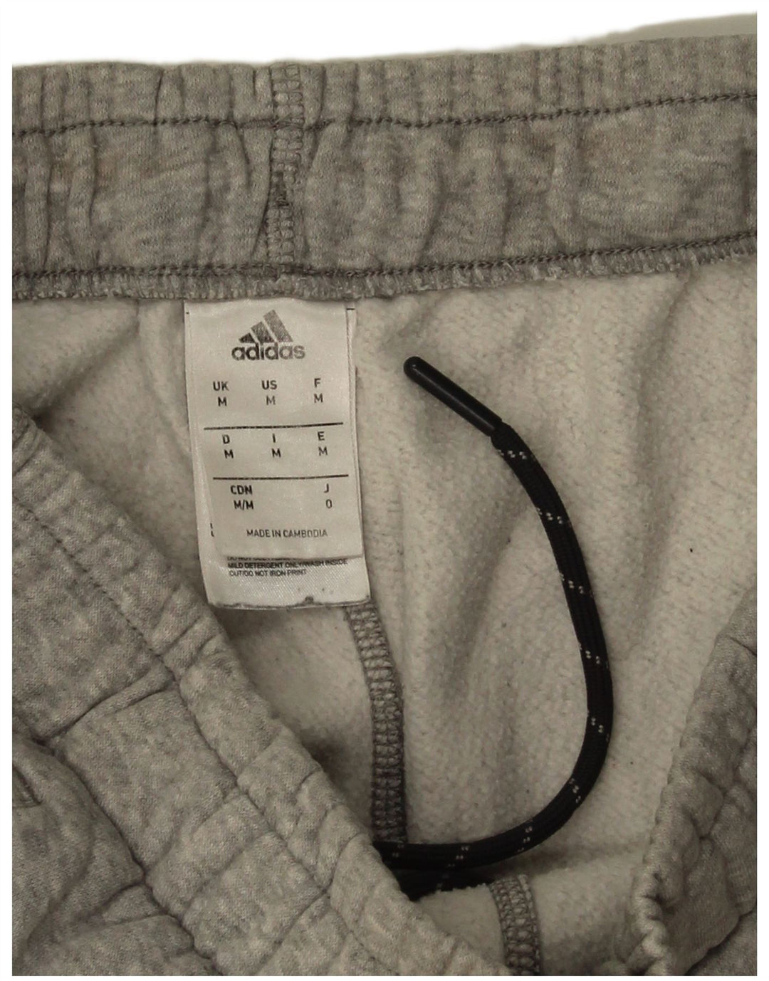 Adidas Herren-Trainingshose, Jogginghose, mittelgrau gefleckte Baumwolle