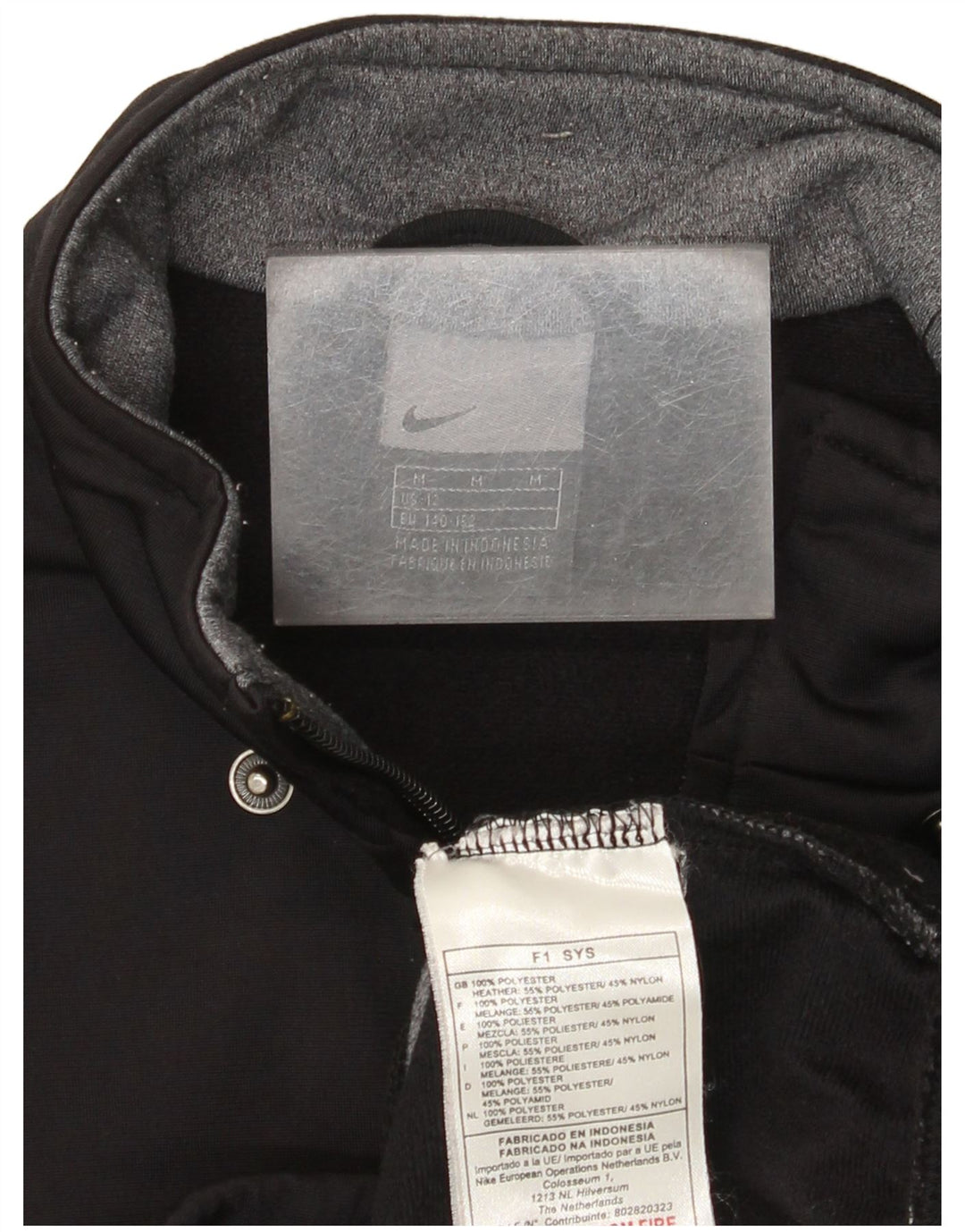 Nike Jungen-Trainingsanzug-Top-Jacke, 10–11 Jahre, Mittelschwarz, Farbblock