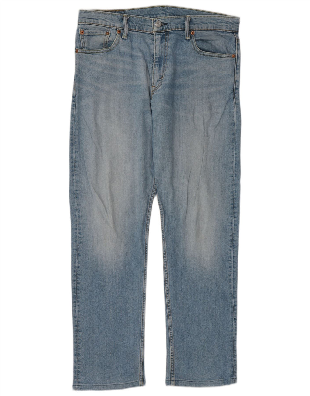 Levi's Herren 504 Straight Jeans W33 L32 Blaue Baumwolle
