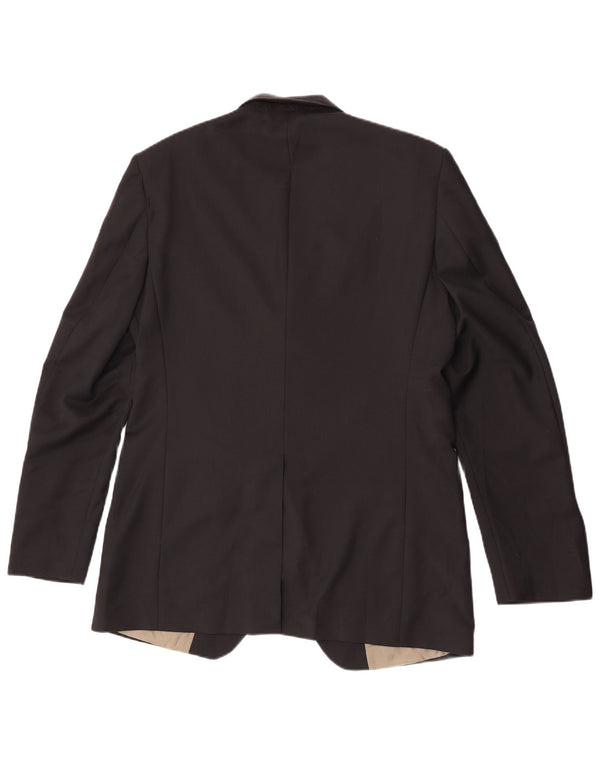 Marks & Spencer Herren-Blazer mit 3 Knöpfen, schmale Passform, UK 40, Mittelschwarz