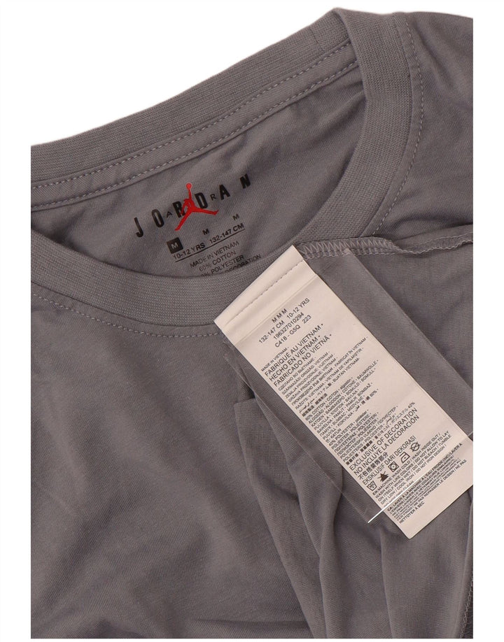 JORDAN T-Shirt-Oberteil für Jungen, 10–11 Jahre, mittelgraue Batik-Baumwolle