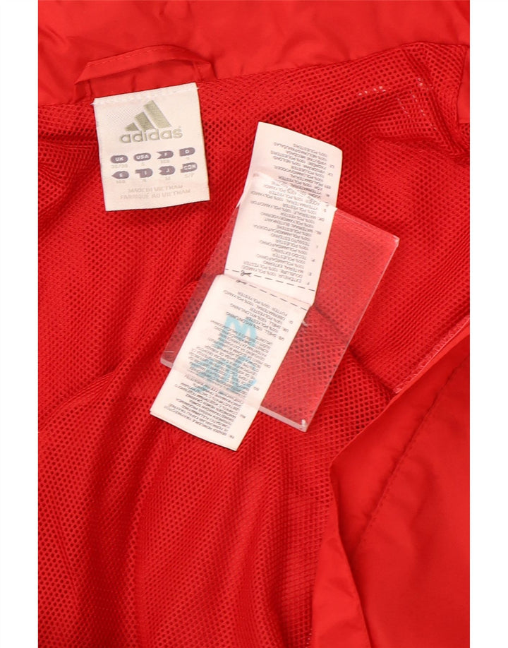 Adidas Herren-Windbreaker-Jacke, klein, rotes Nylon