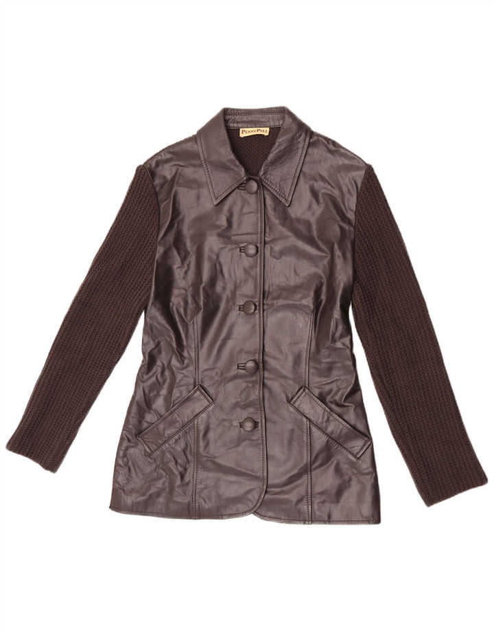 Penny Pull Damen 5-Knopf-Blazerjacke IT 42 Mittelbraunes Acryl