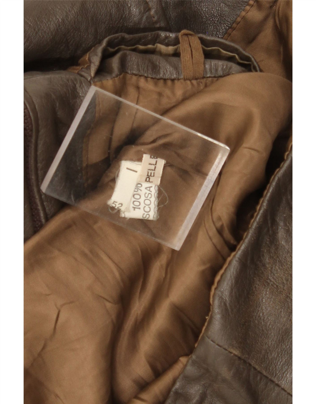 VINTAGE Herren Lederjacke IT 52 XL Braunes Leder