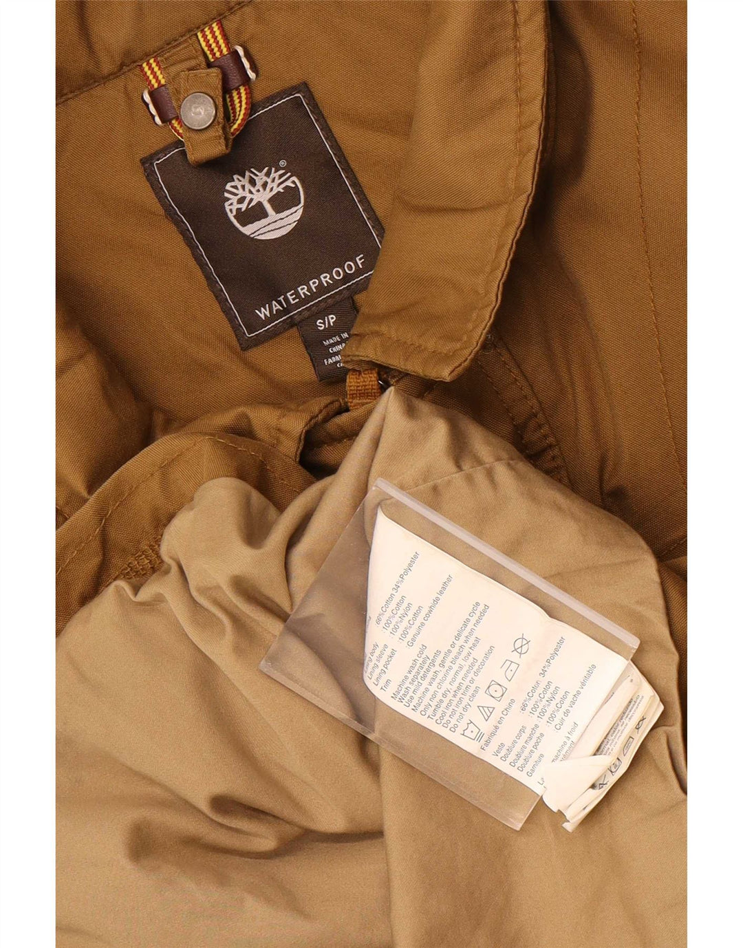 Timberland Herren Utility Jacke UK 36 Small Beige Baumwolle