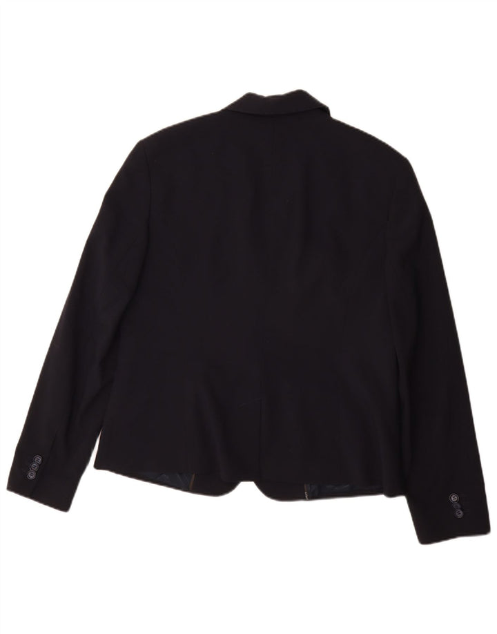 Esprit Damen-Blazerjacke mit 2 Knöpfen, UK 16, Größe L, Marineblau, Polyester