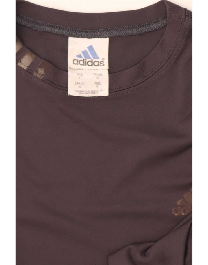 Adidas Herren T-Shirt Top Large Grau Polyester
