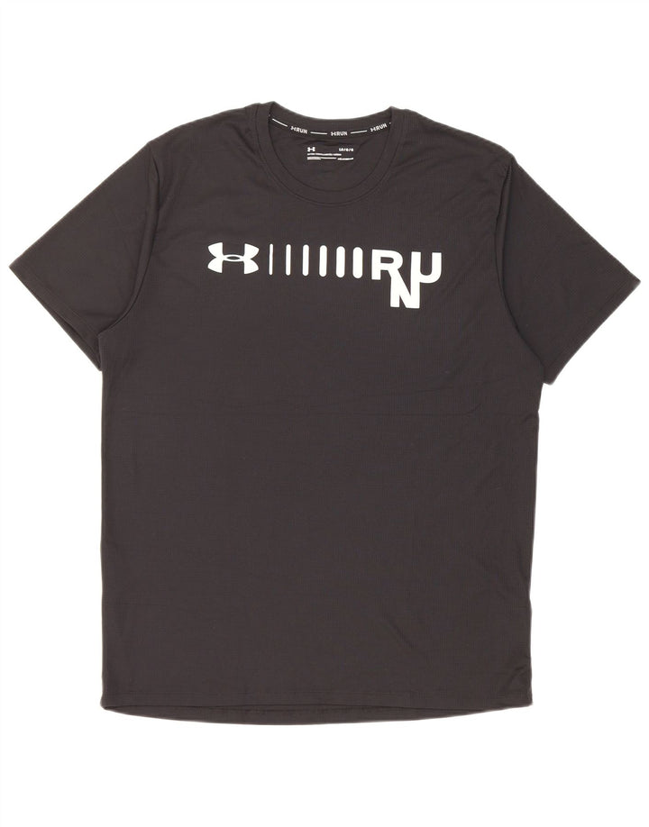Under Armour Herren Tailliertes Grafik-T-Shirt-Oberteil, großes schwarzes Polyester