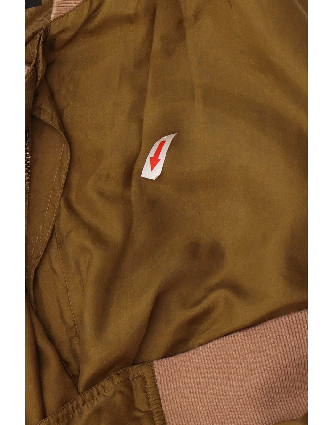 Van Zon Herren Bomberjacke UK 40 Large Khaki Colourblock Seide