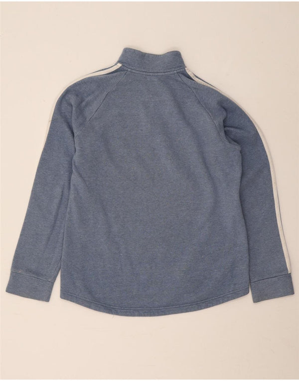 Adidas Damen-Sweatshirt mit Reißverschluss, UK 12/14, mittelblaue Baumwolle