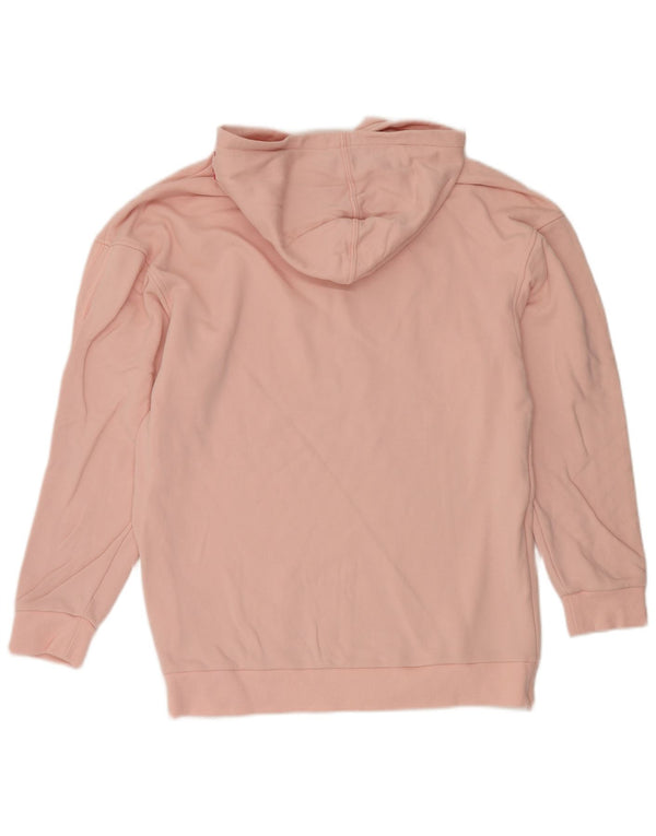 Adidas Womens Graphic Oversized Hoodie Jumper UK 14 Medium Pink