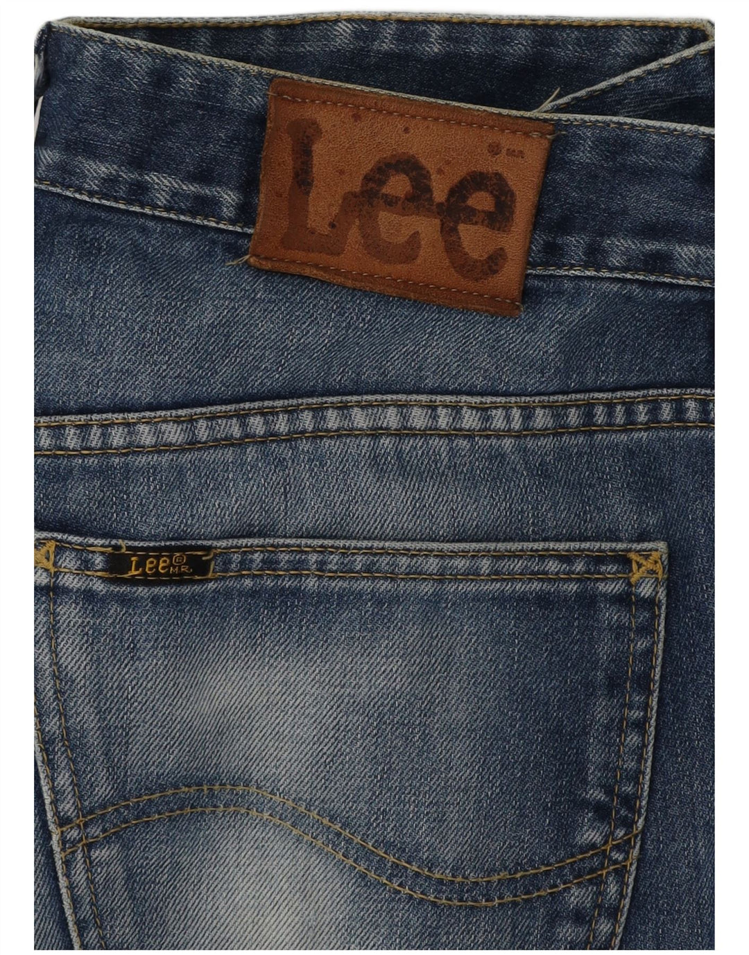 Lee Damen Schlagjeans W32 L29 Blaue Baumwolle