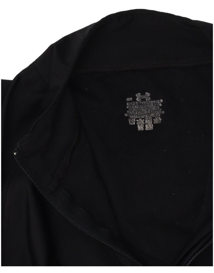 UNDER ARMOUR Damen-Pullover-Trainingsanzugoberteil mit Reißverschluss, UK 10, Größe S, Schwarz
