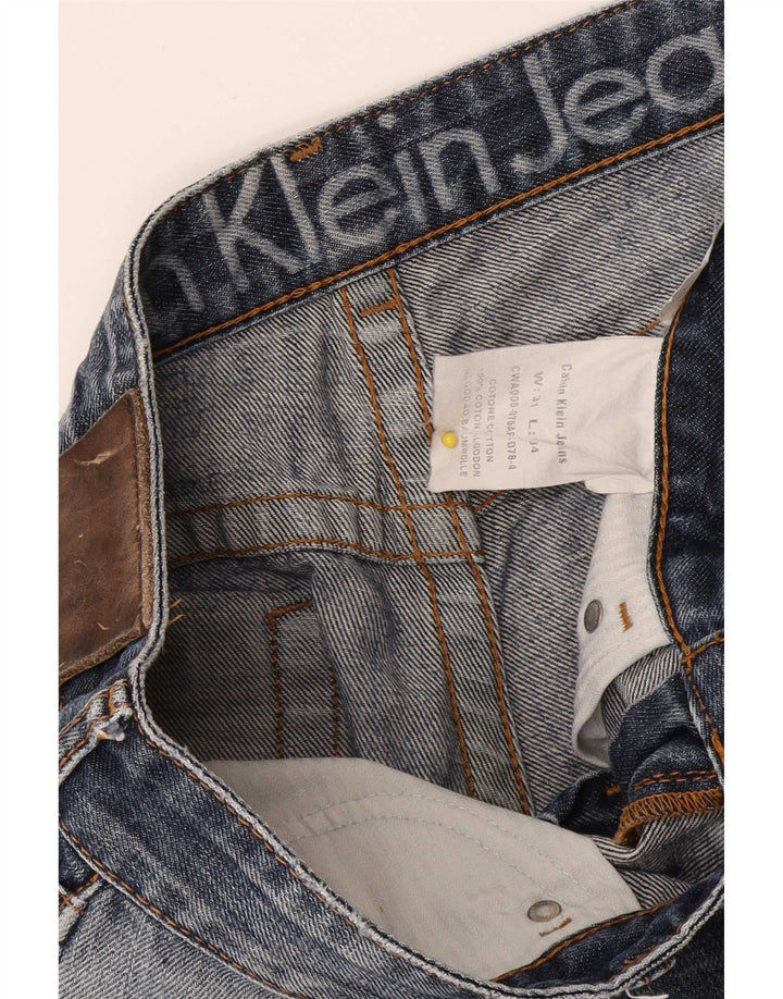 Calvin Klein Herren Straight Jeans W31 L34 Blaue Baumwolle