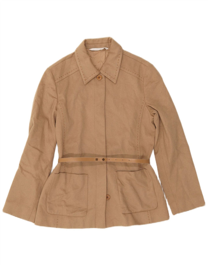 PENNY BLACK Damen Blazer Jacke UK 8 Small Beige Wolle