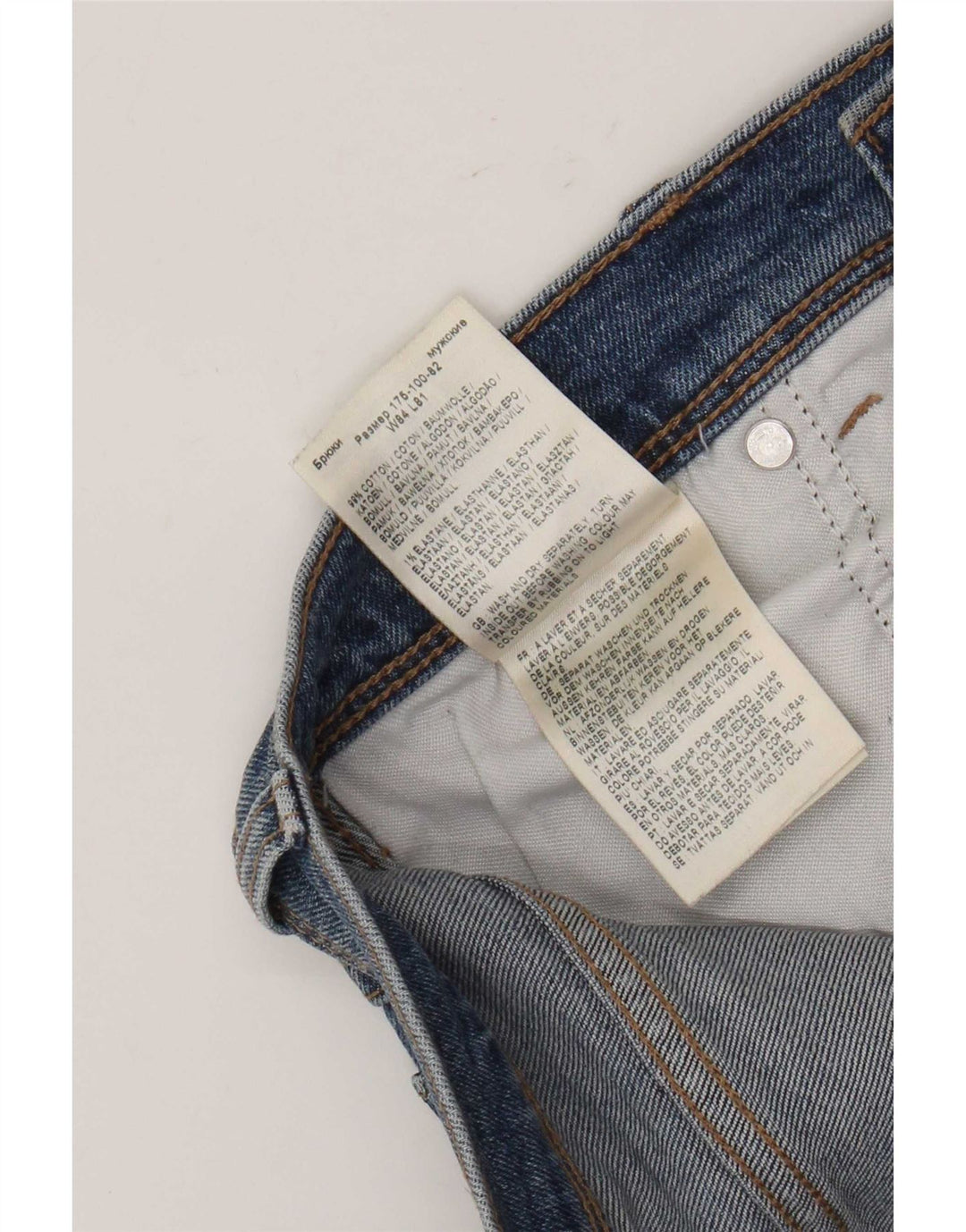 Wrangler Herren Straight Jeans W33 L32 Blaue Baumwolle