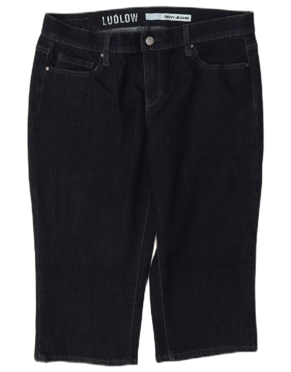 Dkny Damen Ludlow Bermuda Denim Shorts US 8 Medium W30 L16 Marineblau